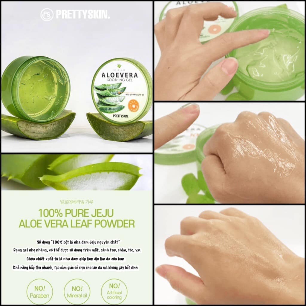 Gel Dưỡng Da Lô Hội Pretty Skin Aloe Vera Soothing Gel 300ml