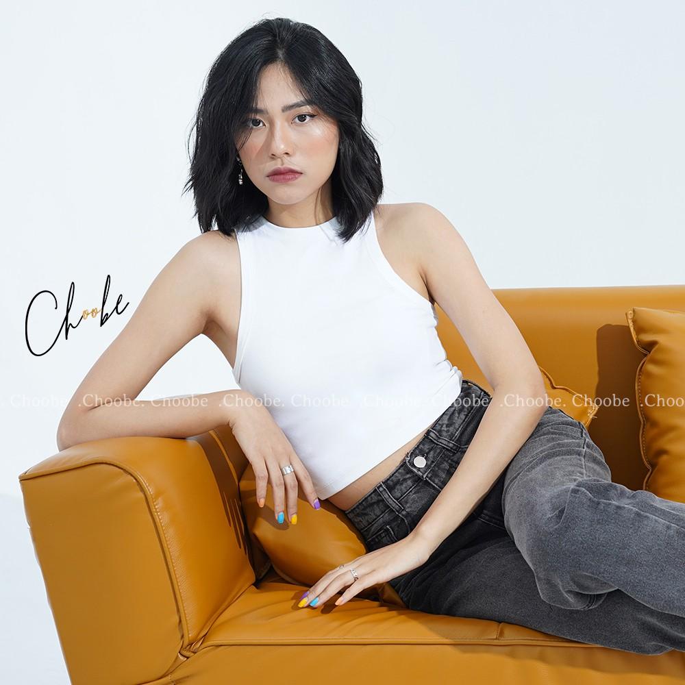 Áo croptop Choobe chất cotton cao cấp ba lỗ nữ sát nách form ôm vải thun co giãn 4 chiều - A26