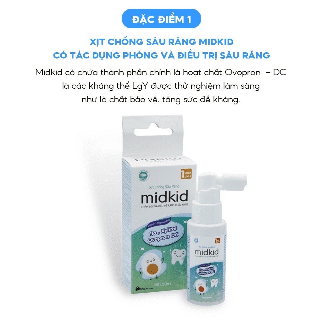 Xịt chống sâu răng Midkid 30ml