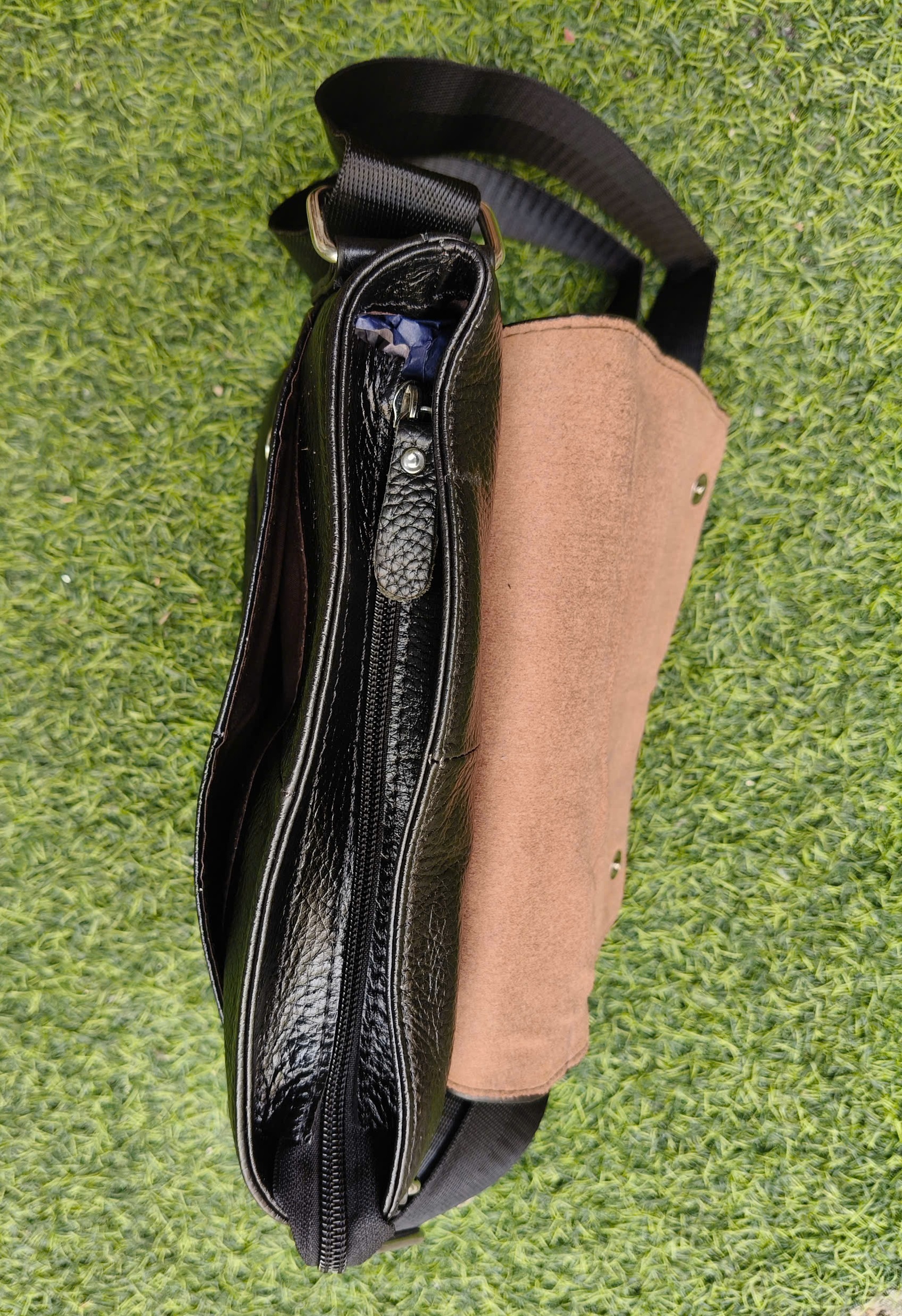 |Da thật| Túi đeo chéo nam mềm mỏng bền BHM5102 túi đeo vai