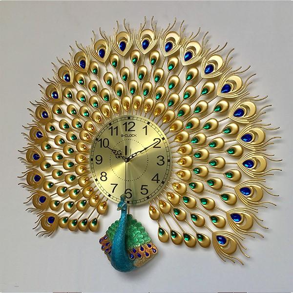 Đồng hồ treo tường GCLOCK loại to KT 65x75 cao cấp làm từ kim loại sơn tĩnh điện chạy máy kim trôi chuẩn