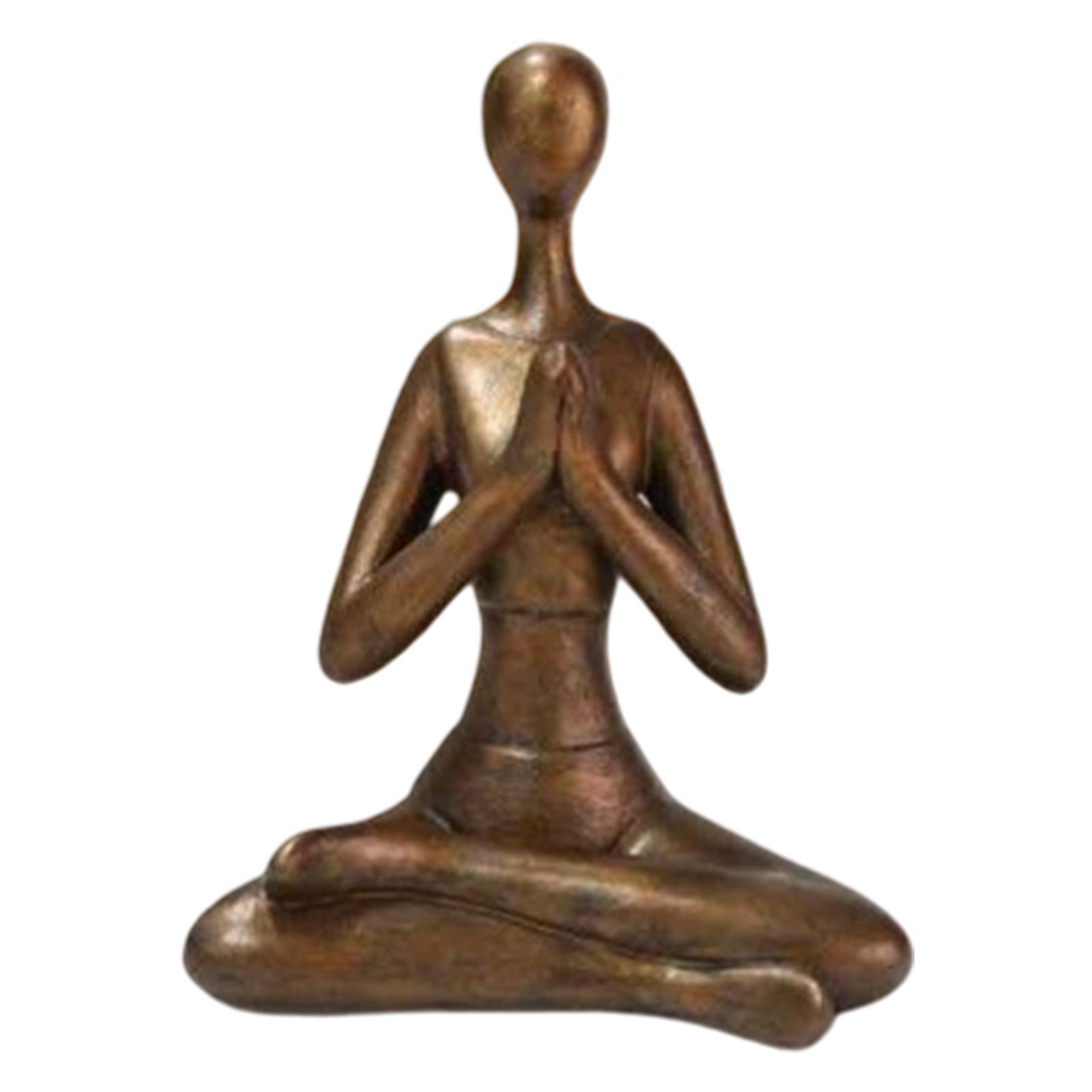 Creative Meditation Yoga Pose Statue Yoga Girl Statue for Home Living Room Decor