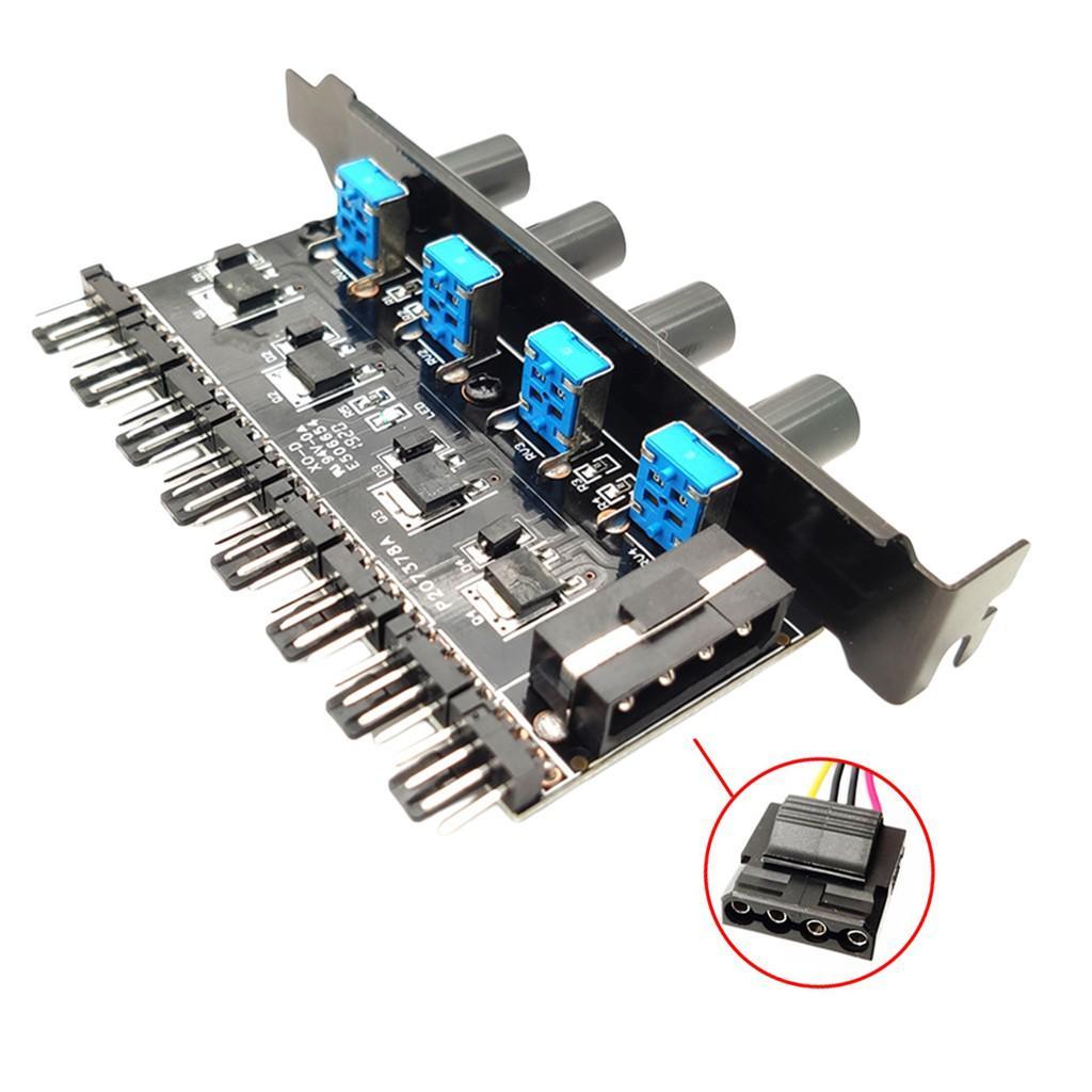 Bộ Điều Khiển Tốc Độ Quạt Máy Tính 3 8 Chiều Shiwaki1 12v 4pin 3pin