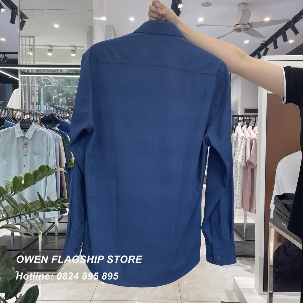 Áo Sơ mi Owen nam dài tay dáng Regular sợi Tre mềm mịn mát Mã AR220943D