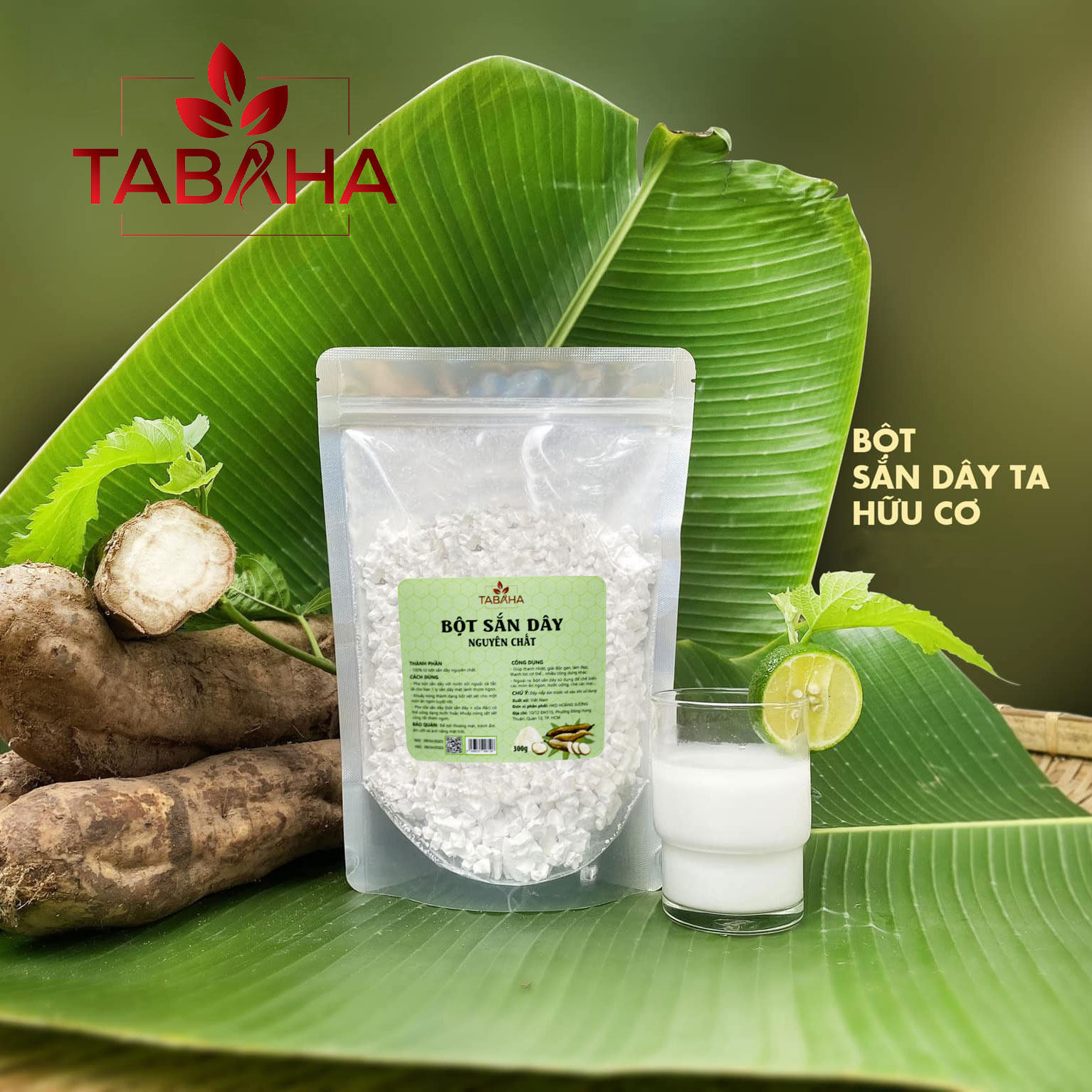 Bột sắn dây nguyên chất TABAHA 300g không pha trộn