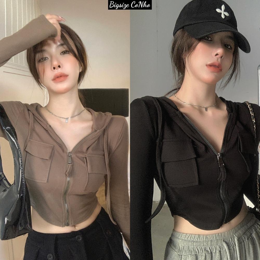 Áo khoác bigsize nữ thun gân cao cấp, Áo khoác ngoài nữ giành cho nàng Chuppy 58-95kg BIGSIZE CÔ NHỎ G18