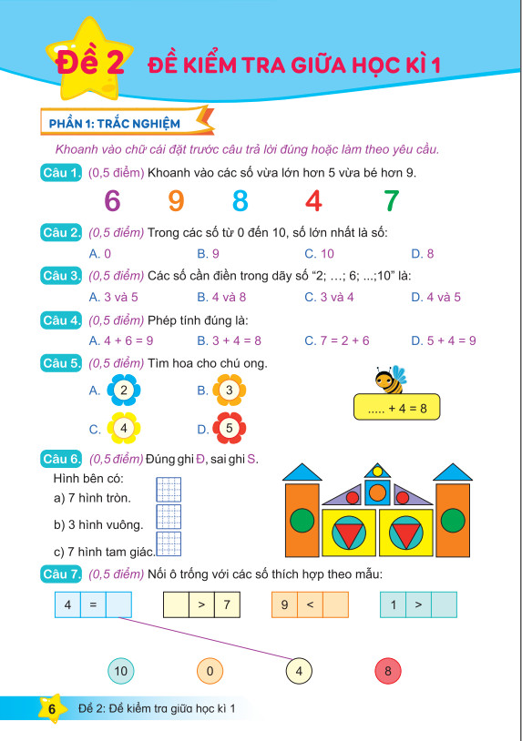 Sách - Đề Kiểm Tra Toán 1 - Biên soạn theo CT GDPT mới - Kết Nối - ndbooks