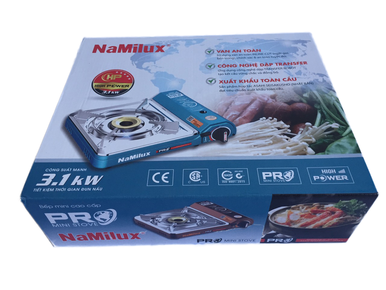 Bếp Gas Mini Cao Cấp NaMilux PL-2013PS- Hàng Chính Hãng (Giao Màu Ngẫu Nhiên)