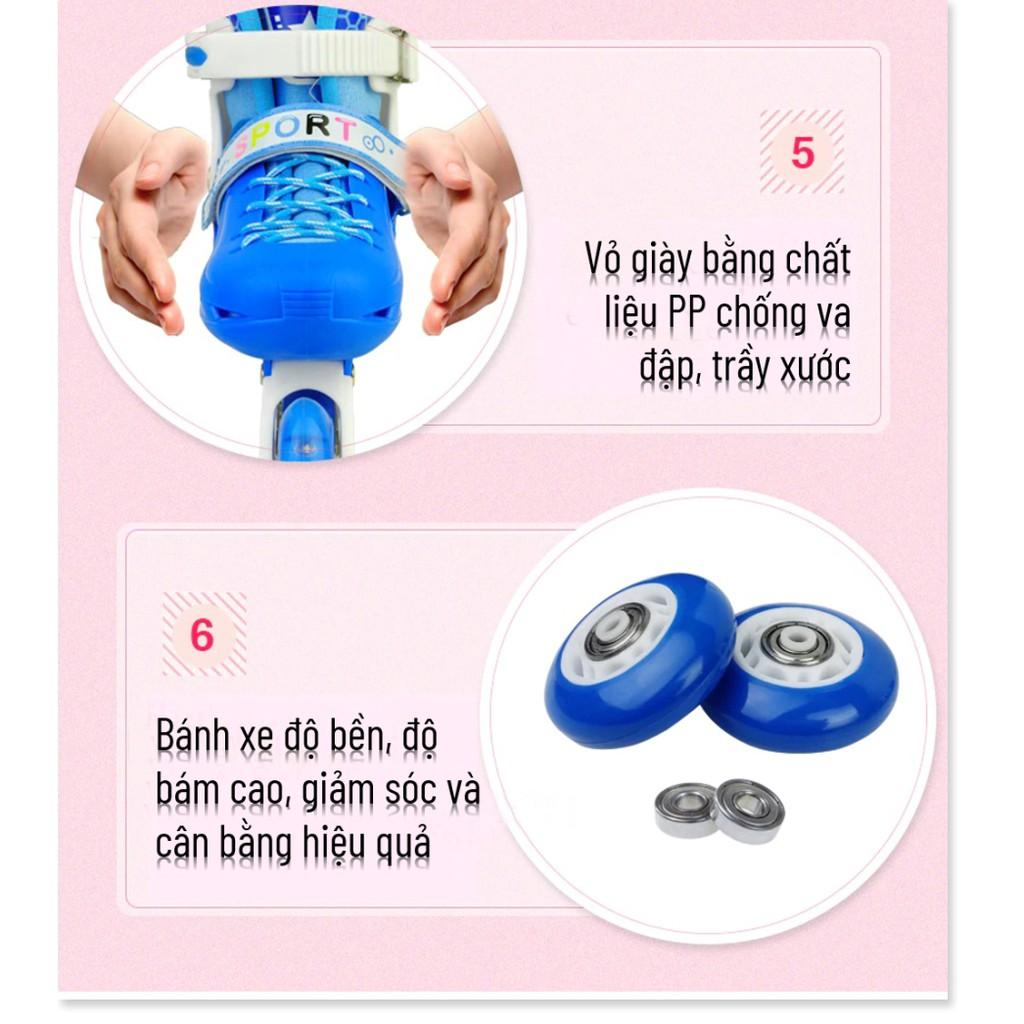 Giày trượt patin trẻ em và người lớn bánh có đèn phát sáng cho mọi lứa tuổi