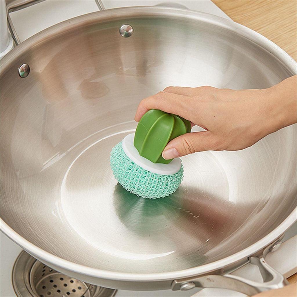 PVN49234 Bàn chải cọ xoong nồi, cọ bếp, cọ rửa bát đĩa hình xương rồng dễ thương