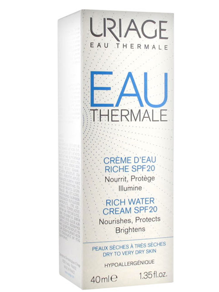 Kem Dưỡng Ẩm Chống Nắng Uriage EAU Thermale Creme D'EAU Riche SPF20 (40ml) - Phù Hợp Cho Da Khô Đến Rất Khô