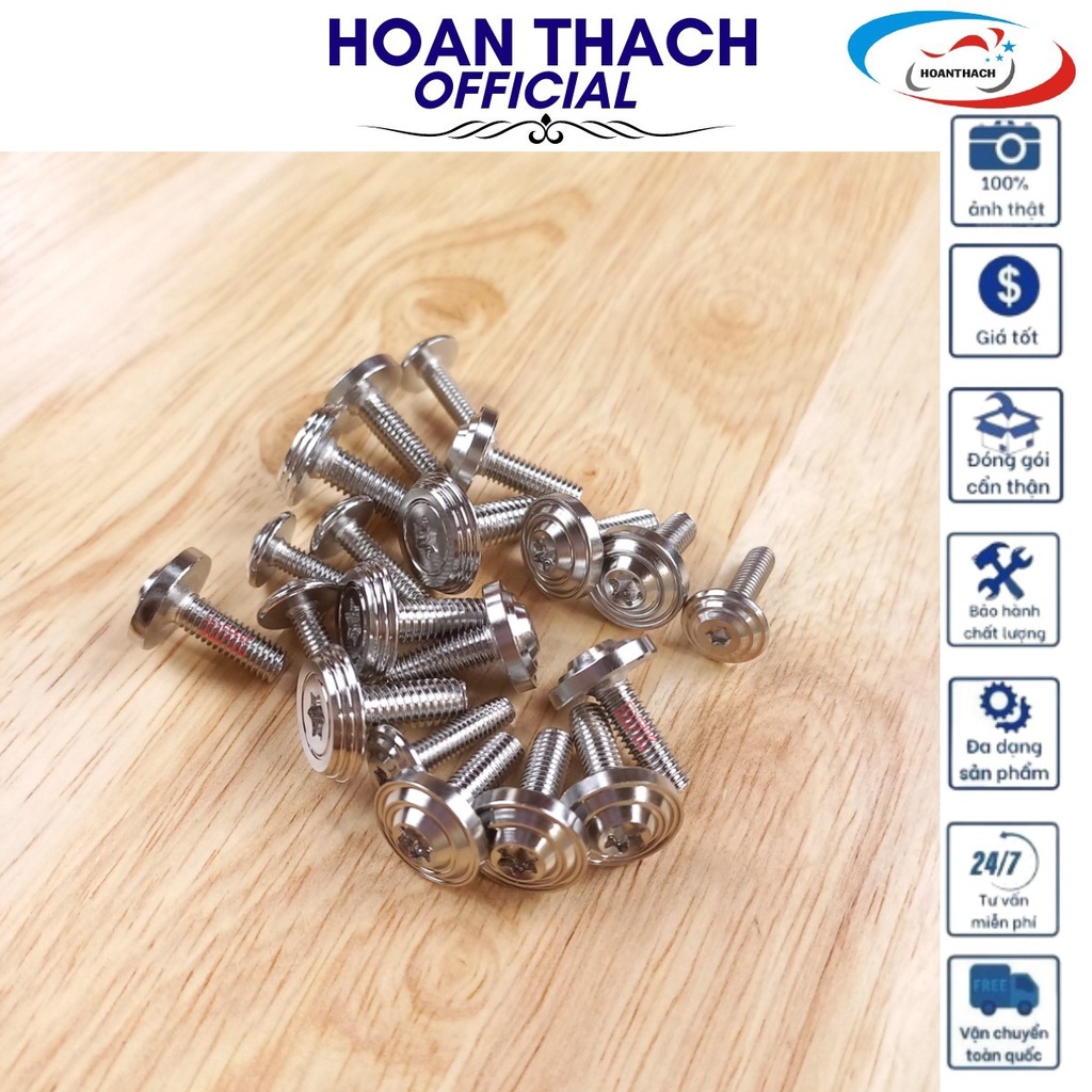 Bộ Ốc Áo Mẫu Thái Inox 304 cho xe máy Wave RSX (20 con), HOANTHACH SP017373