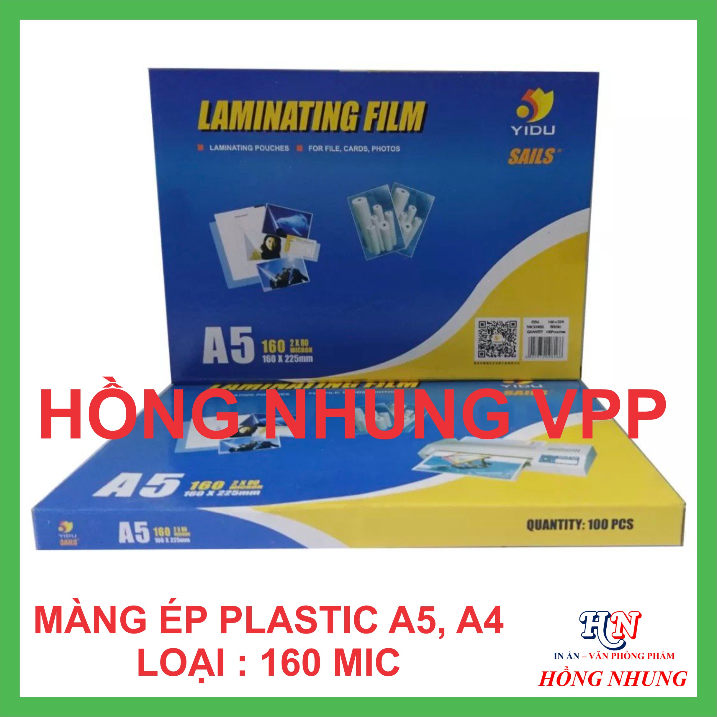 [SALE] Màng Ép Plastic A3, A4, A5 Yidu 2x80 Mic (Laminating Film), Xấp 100 Cái, Giúp Lưu Trữ, Bảo Vệ Hình Ảnh, Giấy Tờ Của Bạn Không Bị Hư Hỏng