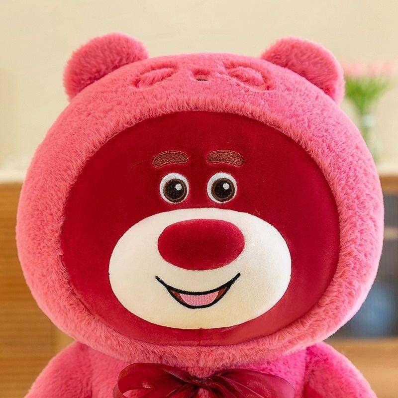 Gấu Dâu Lotso Đỏ Đeo Nơ - Lotso Dâu Cao Cấp