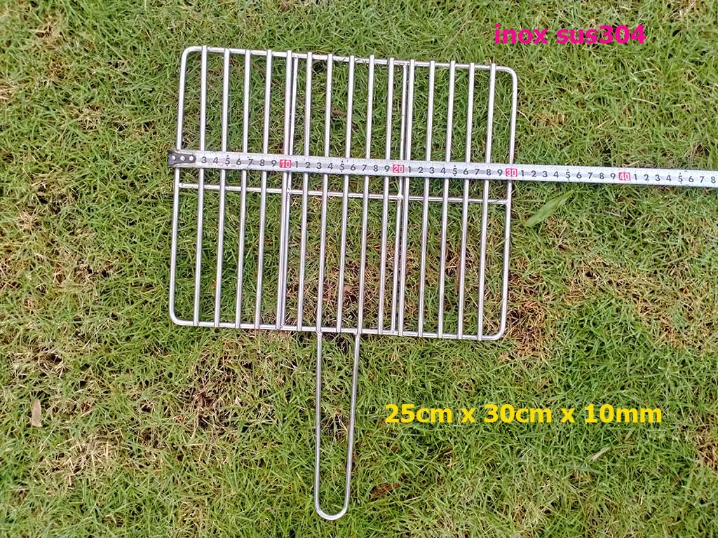 Vỉ nướng inox sus304 cao cấp - vĩnh viễn không bị gỉ sét - kích thước 25cm x 30cm dày 10mm