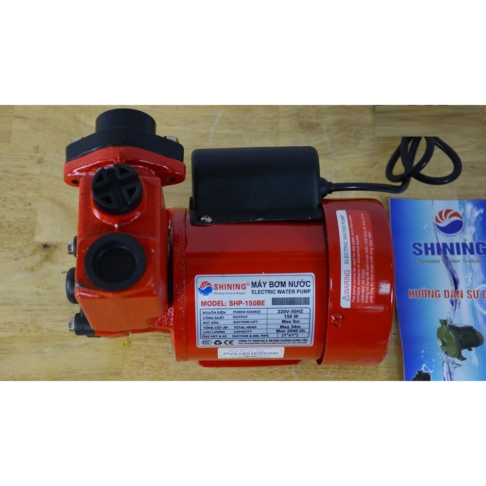 MÁY BƠM CHÂN KHÔNG HÚT NƯỚC ĐẨY CAO SHINING SHP-150BE - HÀNG CHÍNH HÃNG