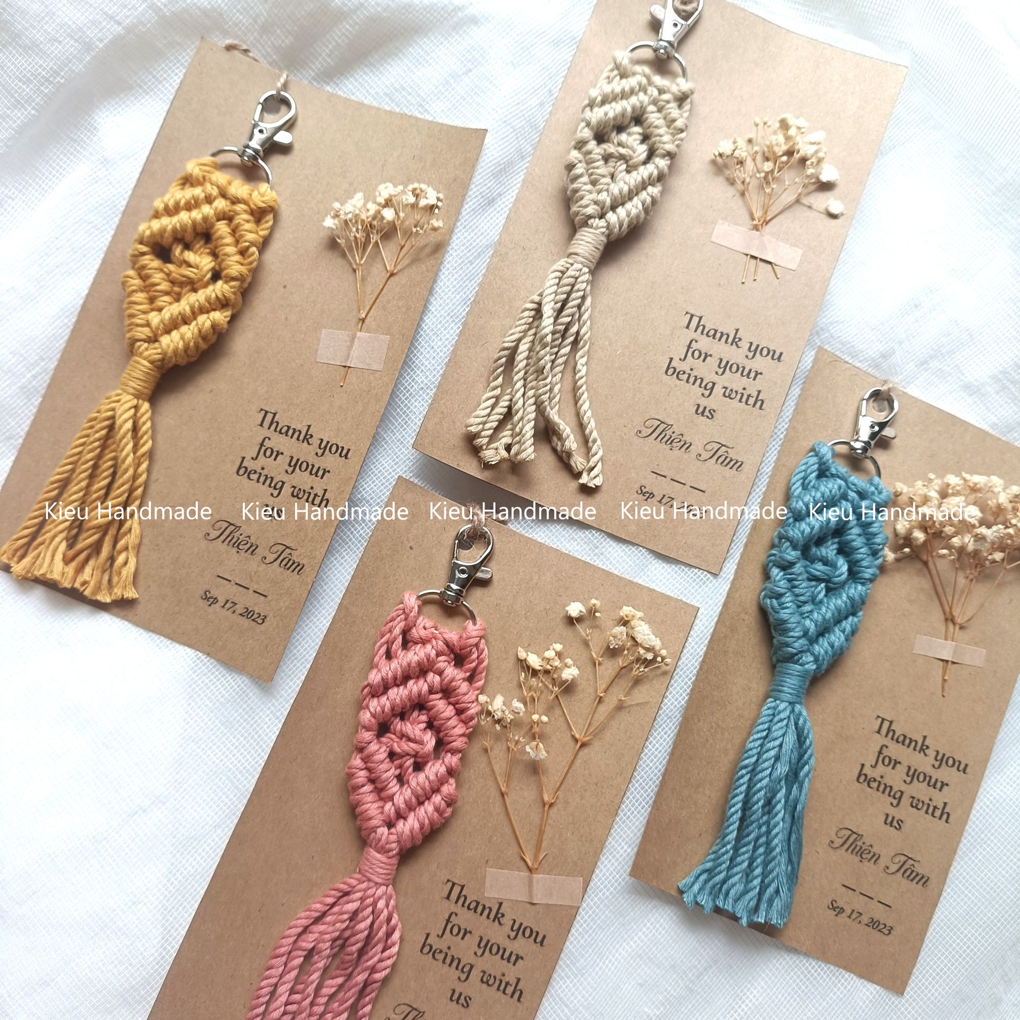 Móc khoá macrame, Quà tặng lưu niệm, quà đáp lễ trong các bữa tiệc cưới, tiệc độc thân, tiệc show giới tính
