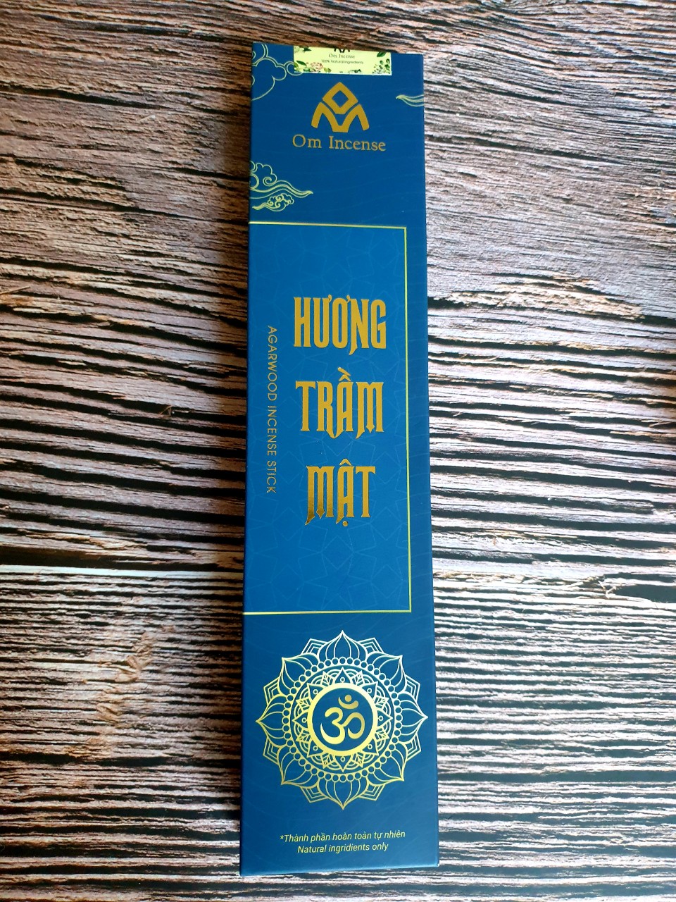 01 Hộp Nhang Trầm, Hương Trầm Mật - Om Incense – Nhang Trầm tẩy uế - Chiều dài 30cm - tăm nhang màu thực phẩm củ dền