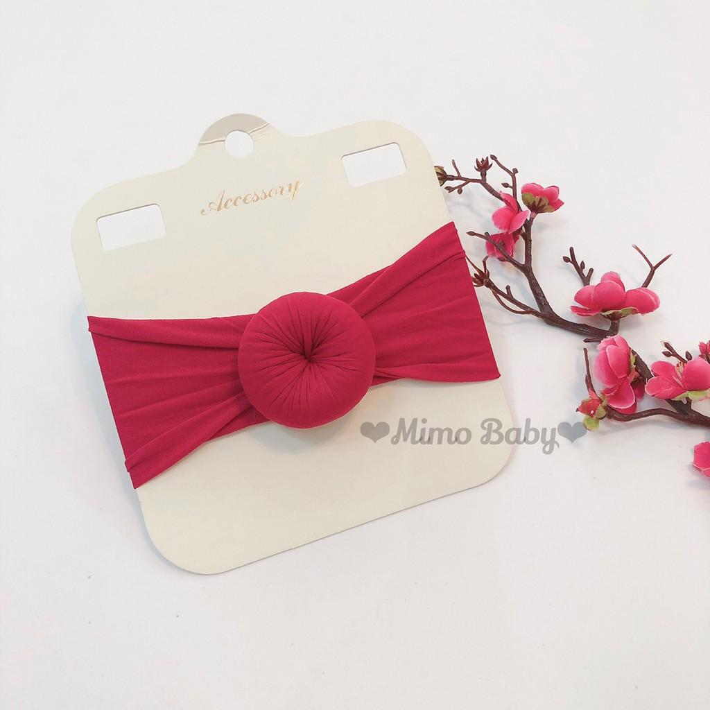 Băng đô cho bé - bản to xoắn tròn màu Retro Mimo baby BD16