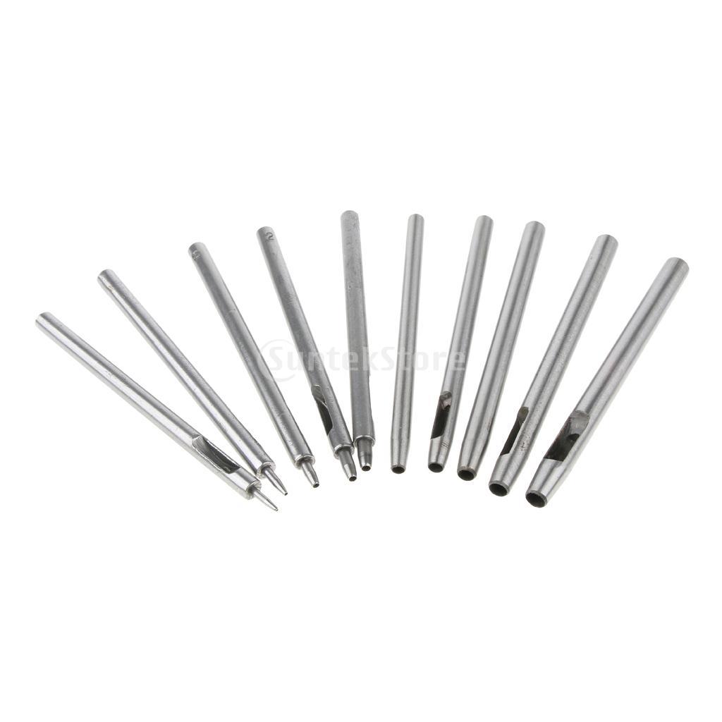 10 Chiếc Thép Carbon Rỗng Bộ Đục Lỗ, Da Đục Lỗ Cắt 0.5-5 Mm