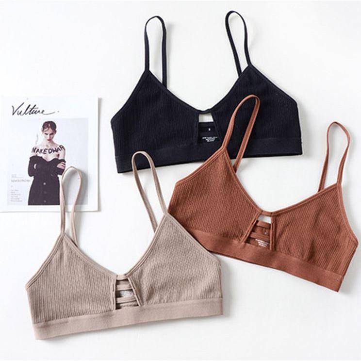 Hình ảnh  Áo Lót Bralette Cotton Mỏng Có Đệm Lót B308