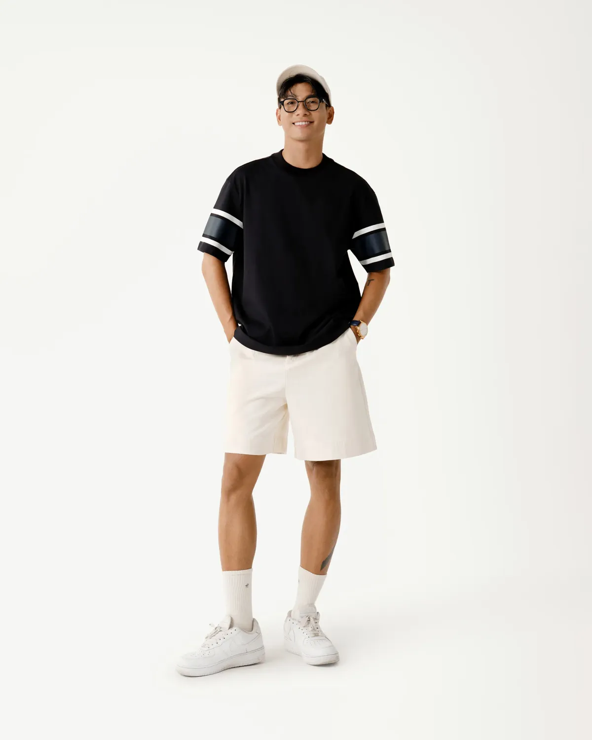 Áo thun tay ngắn nam S.Café sọc tay Form Loose - RT 10S25TSS007 | ROUTINE CÀ MAU