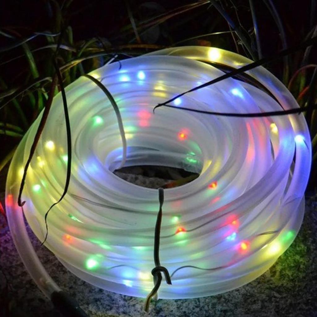 Outdoor Solar Powered 12m 100 LED String Lights Waterproof Lamp Colorful