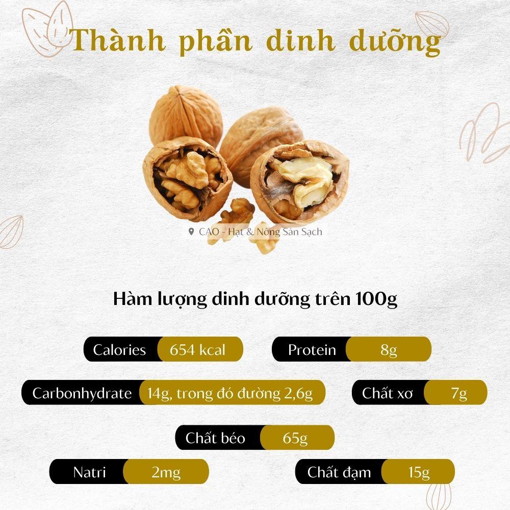 Hạt óc chó vàng nguyên vỏ CAO FOOD nhập khẩu chính ngạch tại Mỹ - hạt dinh dưỡng cao cấp siêu dinh dưỡng
