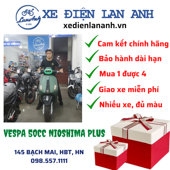 XE GA 50CC VESPA NIOSHIMA PLUS ĐÈN VUÔNG 2022