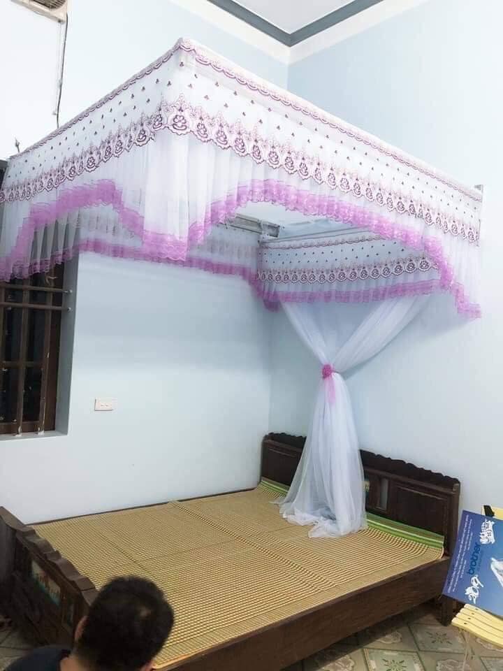 Trọn bộ màn khung vuông ren lạnh hàng loại đẹp đủ kích thước