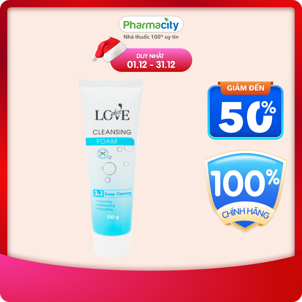 Sữa rửa mặt tạo bọt Love Skin Cleansing Foam - Sạch sâu