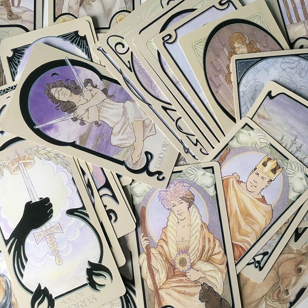 Bài Tarot Ethereal Visions Illuminated  Tarot Tặng Đá Thanh Tẩy