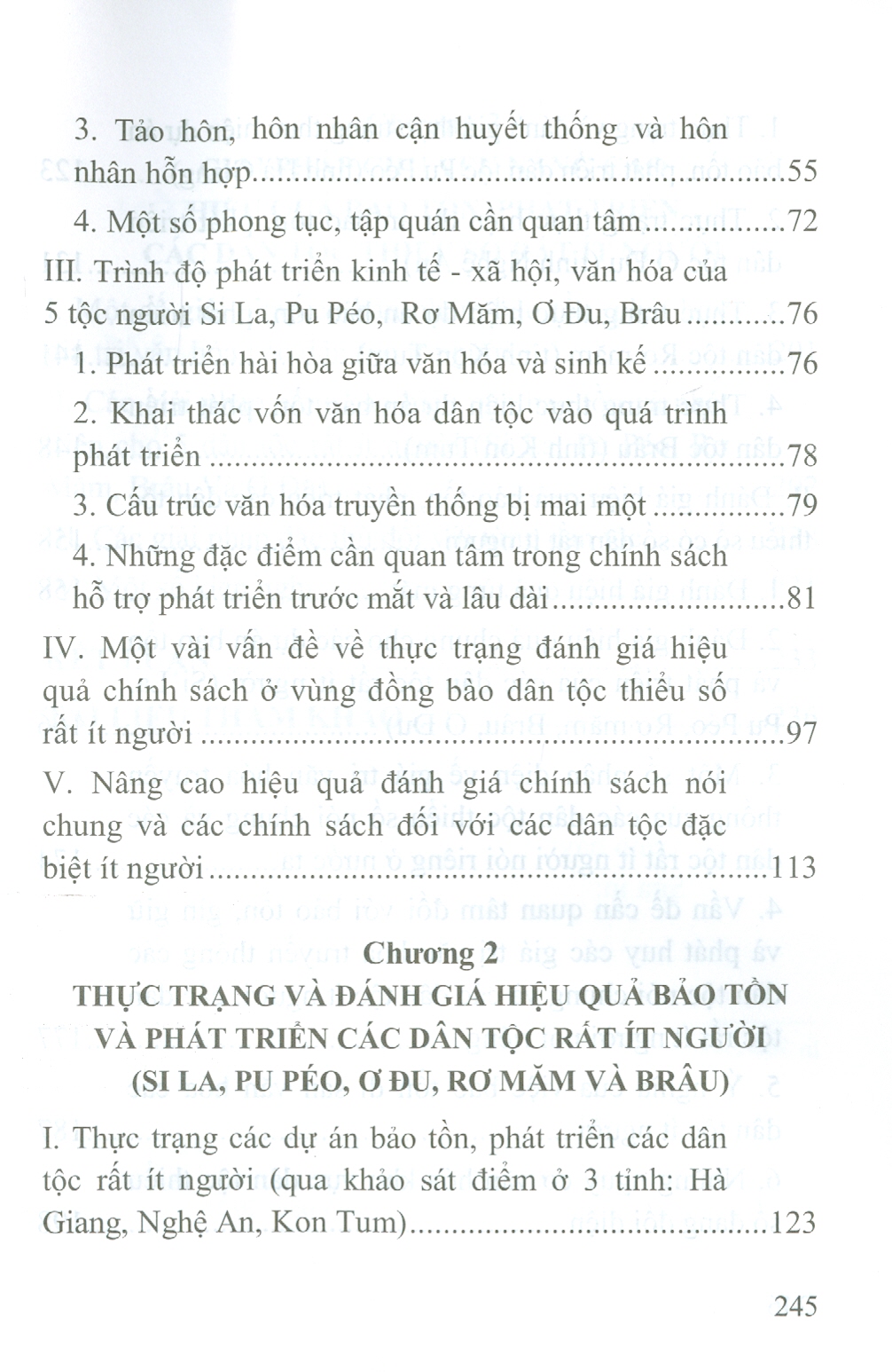 Bảo Tồn Và Phát Triển Một Số Dân Tộc Rất Ít Người Ở Việt Nam (Si La, Pu Péo, Rơ Măm, Brâu Và Ơ Đu)