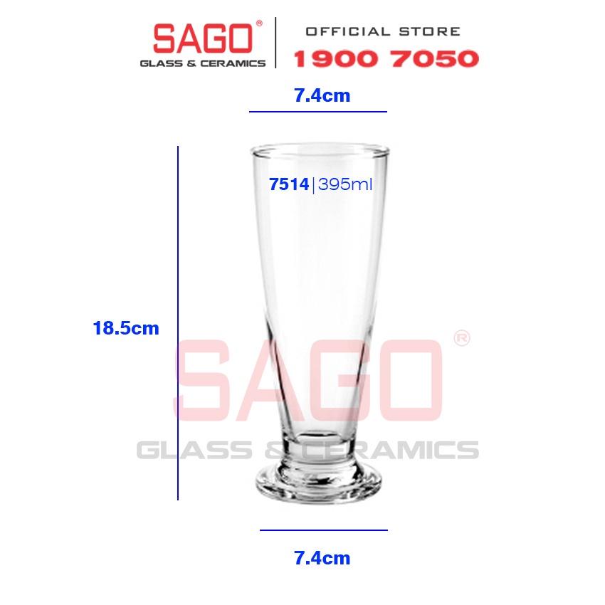 Ly Thủy Tinh  Tiara Footed 395ml | B17514 , Nhập Khẩu Thái Lan