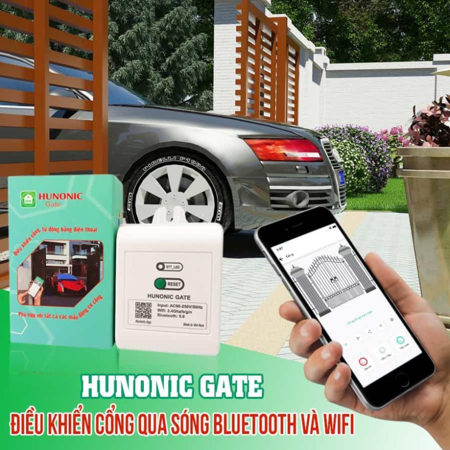 Bộ điều khiển cổng tự động Hunonic Gate| Điều khiển từ xa bằng điện thoại không cần Wifi| Hàng Việt Nam-Hàng chính hãng