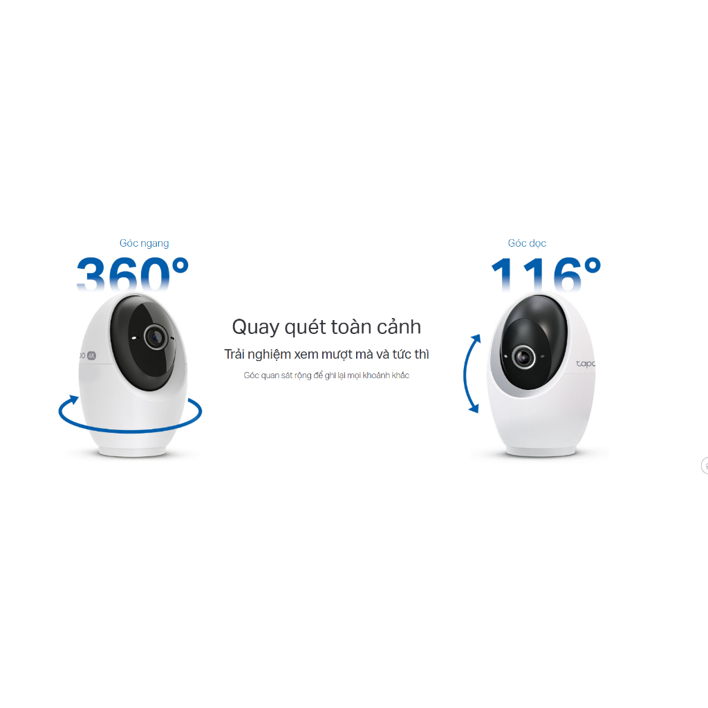 CAMERA WIFI TRONG NHÀ TAPO C260 8MP - HỖ TRỢ THU PHÓNG, XOAY 360 ĐỘ, ĐÀM THOẠI HAI CHIỀU, NHẬN DIỆN GƯƠNG MẶT, CẢNH BÁO