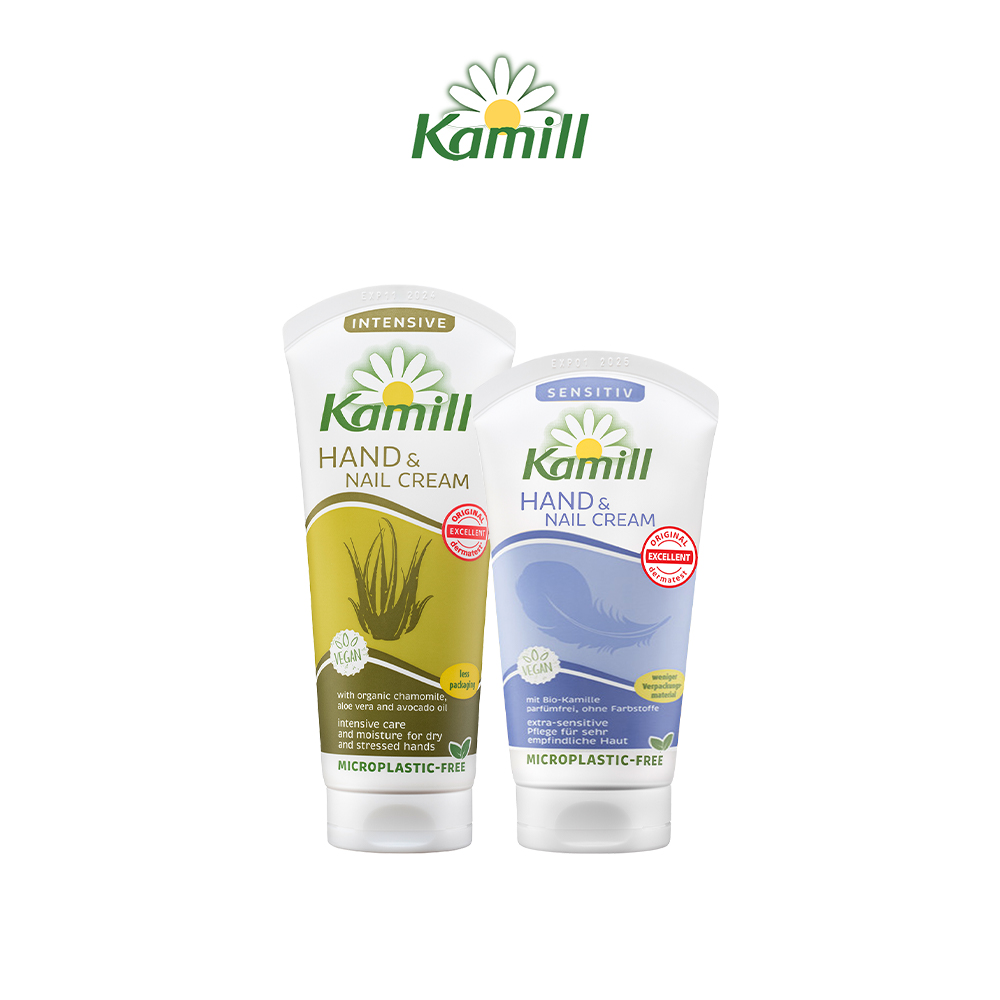 Bộ 2 kem dưỡng da tay và móng tay Kamill Hand &amp; Nail Cream (Intensive 100ml - Sensitive 75ml)