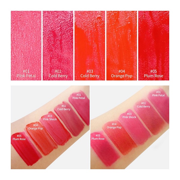 Bảng màu Son Nước Lâu Trôi Lime Water Lip Paint 3.5ml
