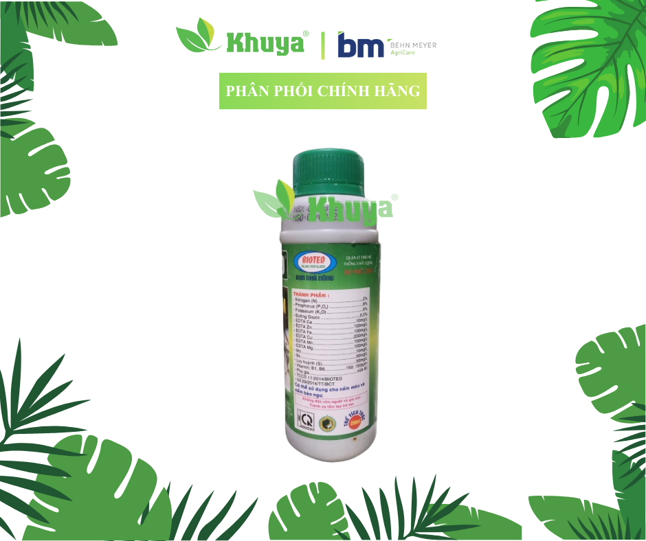Phân bón tăng trưởng Bioted nấm rơm 250ml
