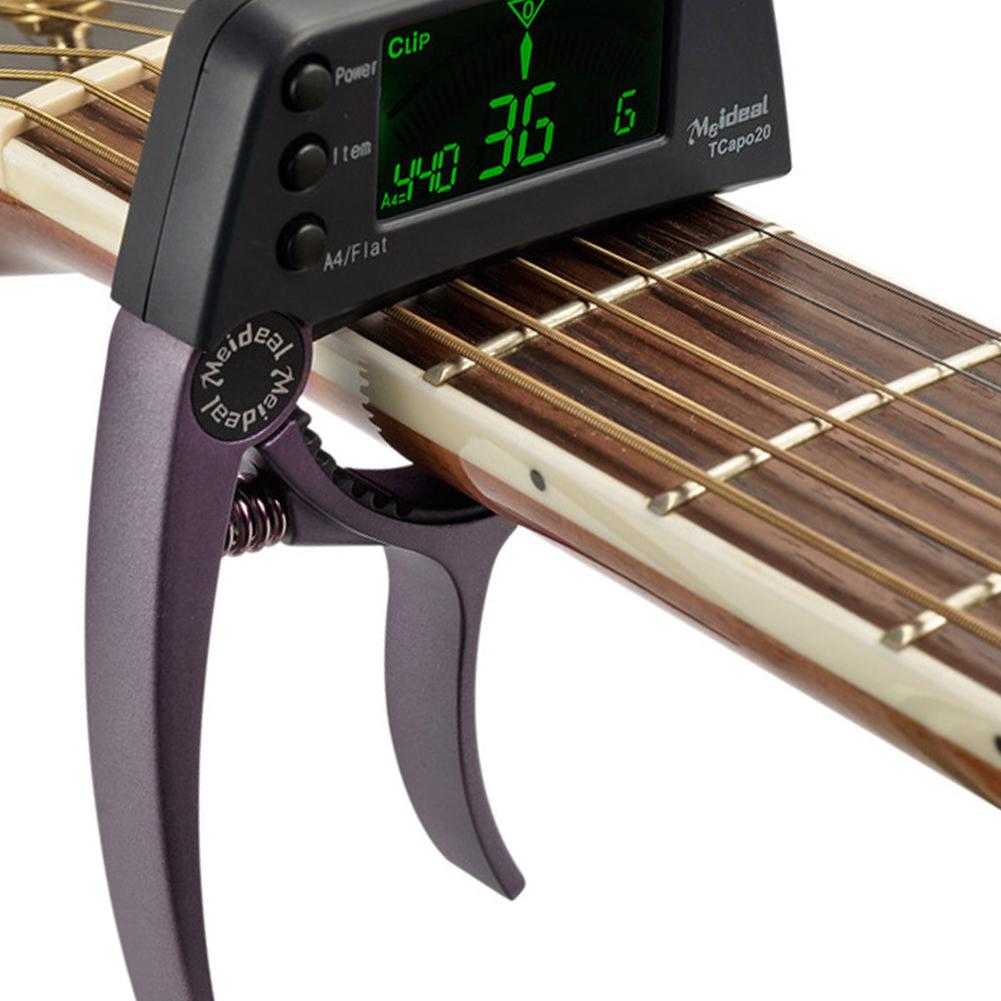 Acoustic Guitar Capo Quick Change Key Guitar Capo Tuner for Electric Guitar Parts Bass Ukulele