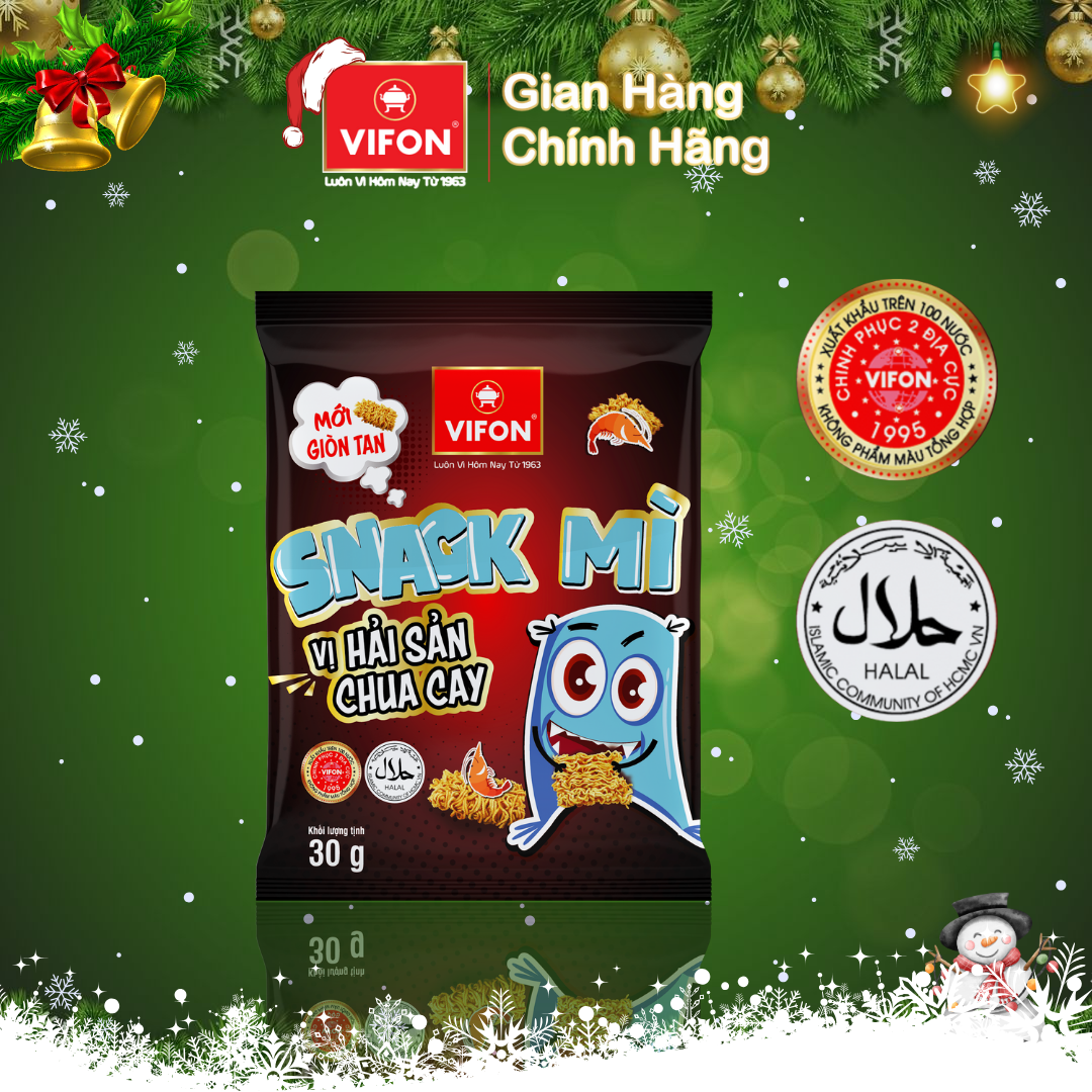 Thùng 24 Snack Mì Hải Sản Chua Cay VIFON