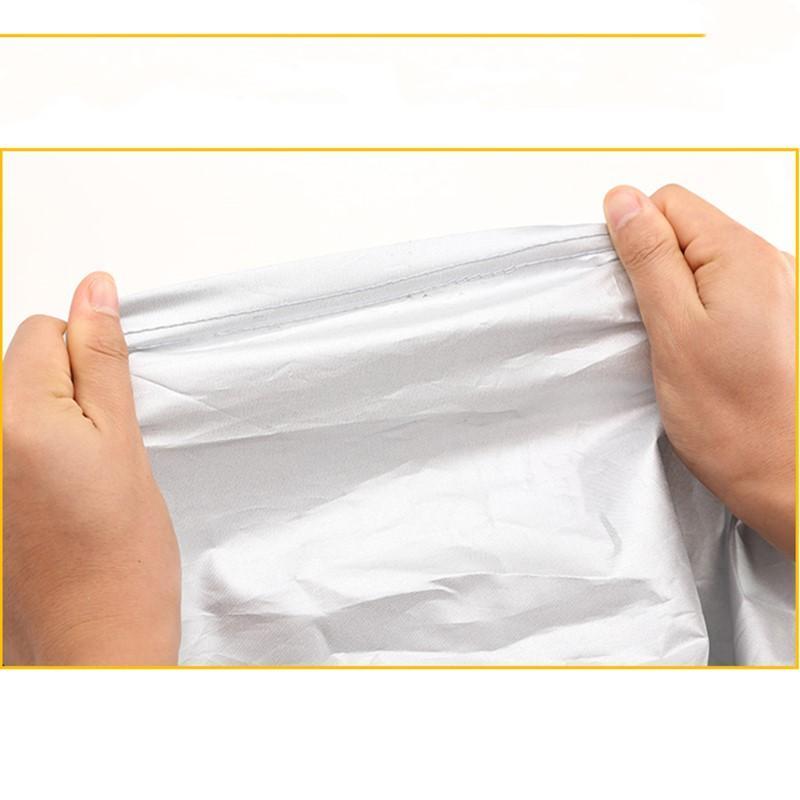 2x UV Protection Car Cover Full Car Cover Universal Fits For Sedan M Silver