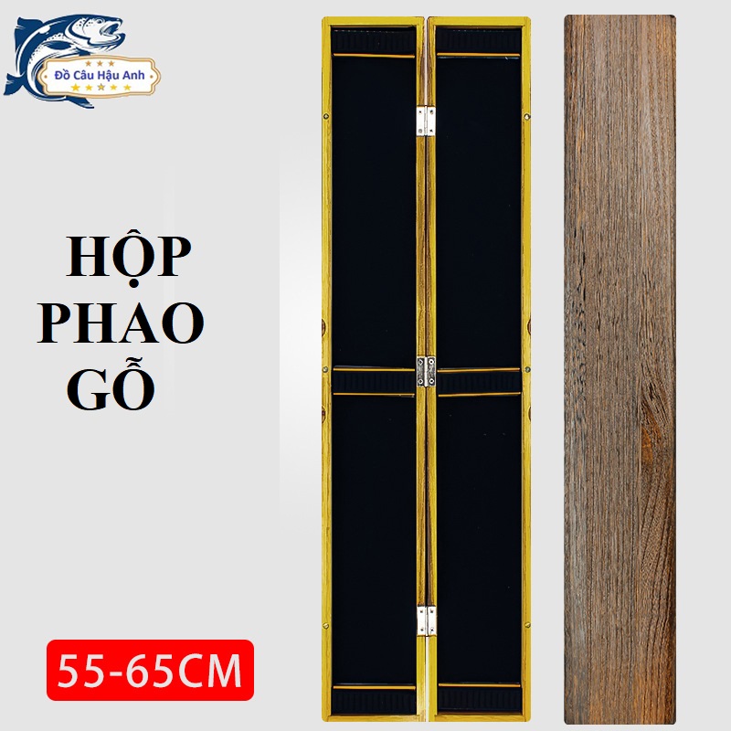 Hộp Đựng Phao Câu Đài , Chất Liệu Gỗ PAULOWNIA Cao Cấp Siêu Nhẹ Có Túi Đựng HP6