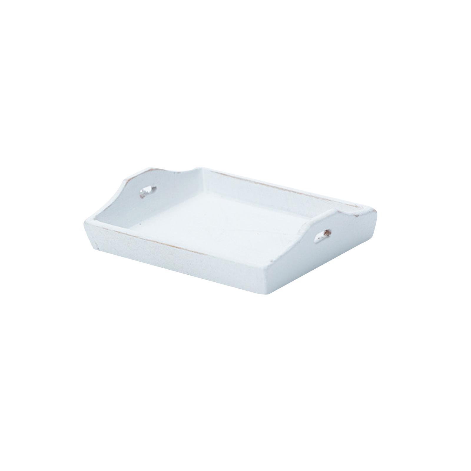 1/12 Doll House Serving Tray Miniature Cake Stand Wooden for Dolls Playsets