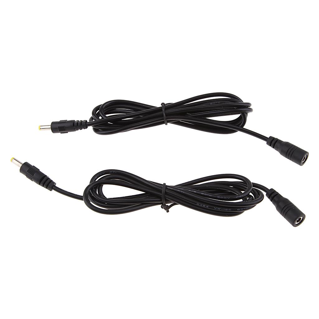 2x2x DC Power Adapter Cable 4.0x1.7mm Male Plug to Female Jack Converter 1.5M