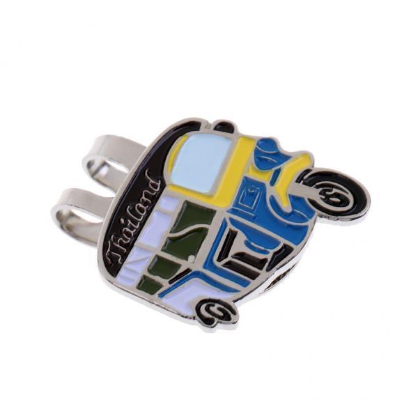 4x Pedicab Pattern  Hat Clip Golf Ball Marker Suit for Golf   Visor
