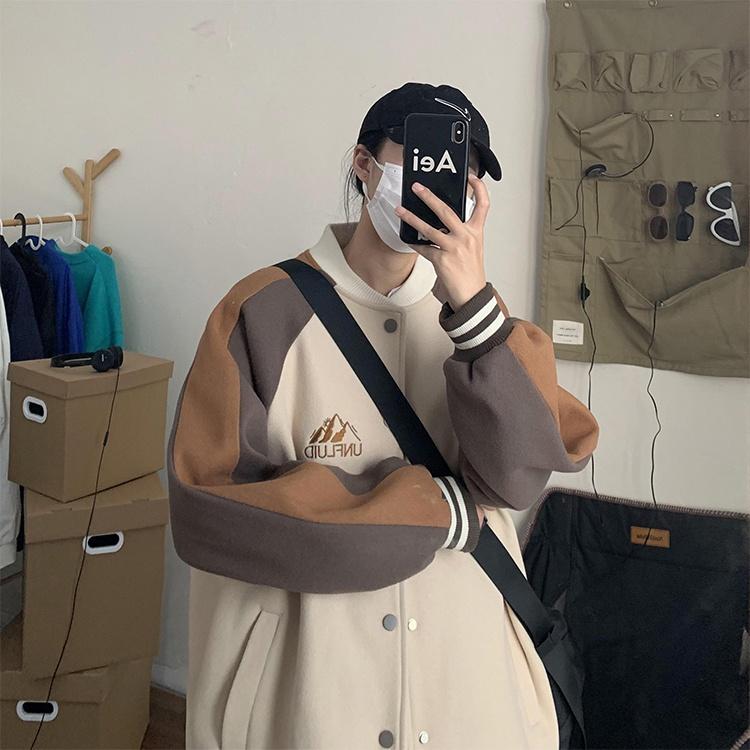 Áo Bomber Unisex UNFLUID - Áo khoác hoodie dáng varsity chất liệu nỉ 2 lớp phong cách Ulzzang Hàn Quốc – MayLinh Shop