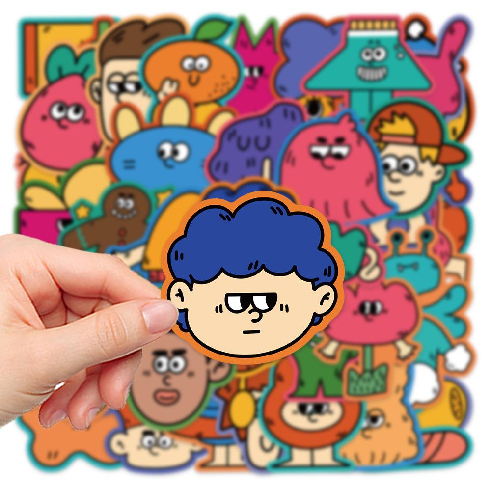Sticker weird cartoon phong cách mỹ cute trang trí mũ bảo hiểm,guitar,ukulele,điện thoại,sổ tay,laptop-mẫu S74