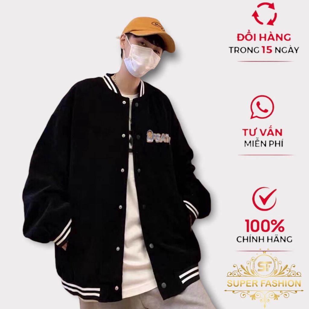 Áo Khoác Nam Fashion Vải Nhung Tăm 2 Lớp Lót Dù Kiểu Bomber Form Rộng Đẹp Hot Trend