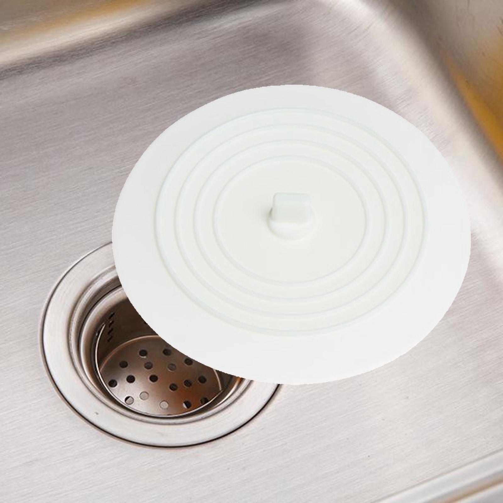 Silicone Tub Stopper Bathtub Drain Stopper Sealing Sink Stopper White